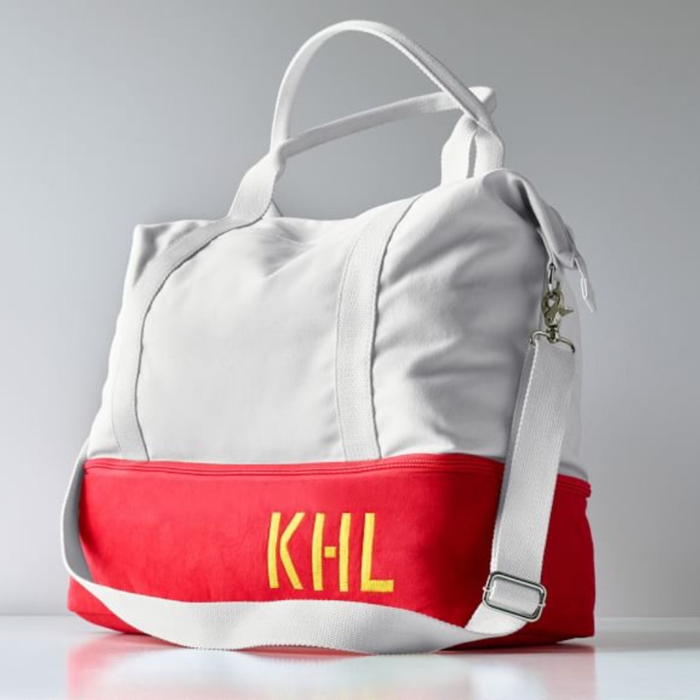 Mark & Graham “Pop Of Color” Canvas Weekender - image 1